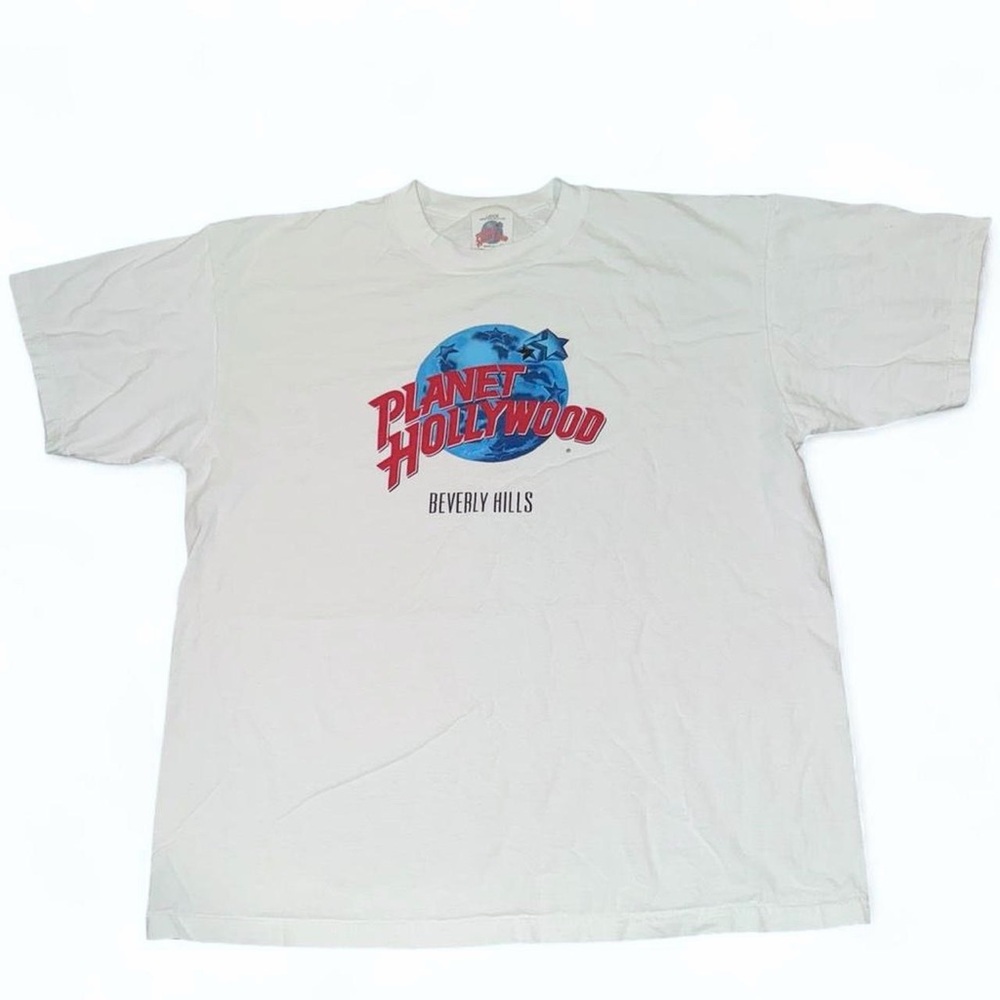 Planet Hollywood white tee Size L
